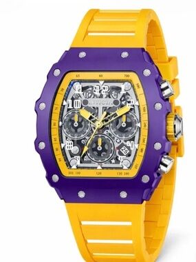 Invicta  Racing Nitro Gen Men's Watch 43mm Yellow Quartz
